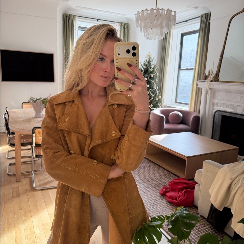Women's Tan Suede Coat
